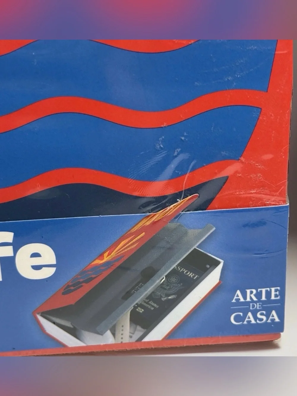 NEW! Arte de Casa MAUI BOOK BookSafe Portable Combination Lock Box Large Metal